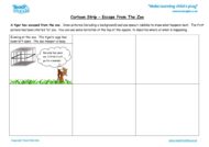Worksheets for kids - cartoon-strip-escape-from-the-zoo